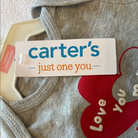 Carter's Love You More Gray and Red Set Newborn - Picture 3 of 4